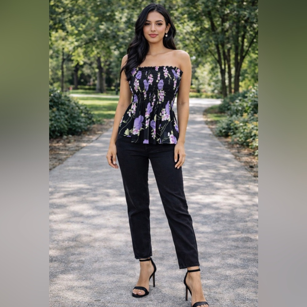 🖤💜 SHEER FLORAL TOP💜🖤